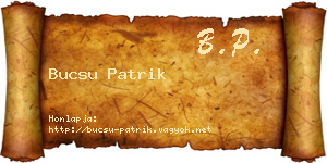 Bucsu Patrik névjegykártya